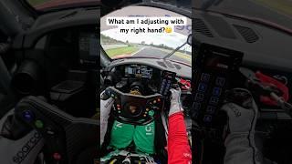 Porsche Cup driver making adjustments to the car