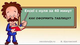 Excel с нуля за 40 минут. Оформление таблиц