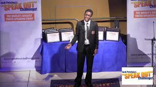 Josh Tedeku, Winner, Jack Petchey’s “Speak Out” Challenge! West Essex Regional Final 2017-18