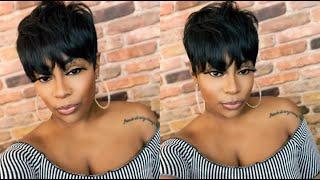 Lookin like somebodies fine a** auntie ...cute pixie cut wig for summer!