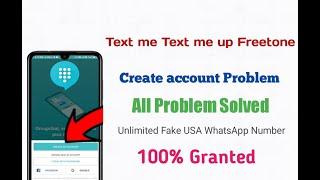 Text me creat account problem solved|HOW TO CREAT FAKE WHATSAPP NUMBER ON Textmeup,Textme 2022