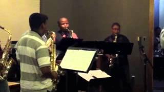 Chicago Jesuit Academy Jazz Band Records "Doxy" at Uptown Recording Studio (0:55)