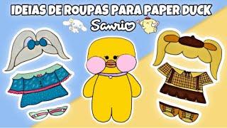 IDEIAS DE ROUPAS PARA PAPER DUCK ESTILO SANRIO - Cinnamoroll e Pompompurin