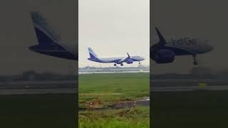 Airbus-321 landed |indigo |shorts #ytshorts #trending #aviation #dehliairport #rain #facts #viral