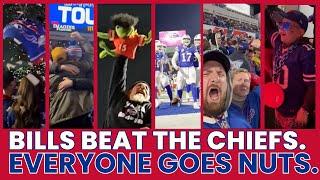 The Bills Beat the Chiefs. Everyone Goes Nuts. (Epic Fan Reactions to an Epic Victory)