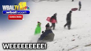 Sledding in Baltimore County