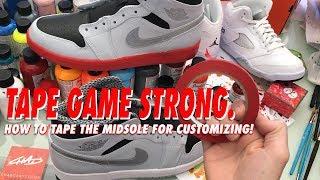 In About A Minute - Customs How To Series - How to Tape the Perfect Midsole!