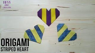 Origami Striped Heart Tutorial