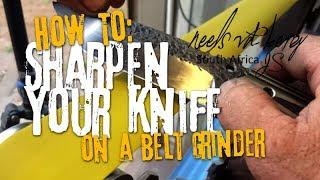 How to sharpen your knife on a belt grinder