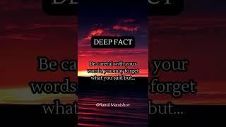 Be careful with your words, you may forget what you said but… #shorts #subscribe #psychologyfacts