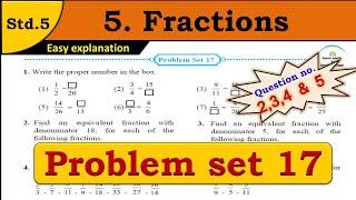 Problem set 17 | Fraction | Chapter 5 | 5th standard | Maths