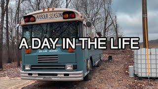 Living in a School Bus - Just a Normal Day.