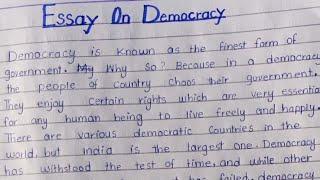 Essay On democracy in English || Democracy Essay for All Students