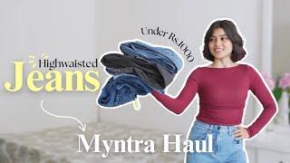 I ordered High Waist Jeans from Myntra | Highwaist Jeans | Wide leg jeans
