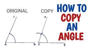 How to copy an angle using a compass.....