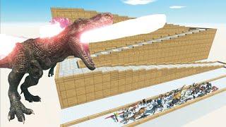 ESCAPE FROM FIRE T-REX - LAST SURVIVOR - Animal Revolt Battle Simulator