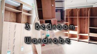 Wardrobe 3 bed room dressing table work in progress | interior design