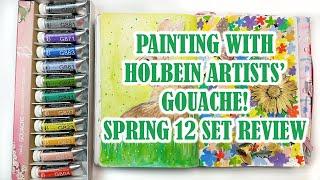 Holbein Artists Gouache Review - SPRING Irodori Japan 12 Tube Set.