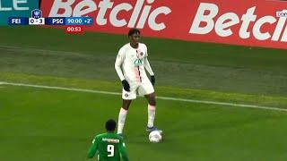 El Chadaille Bitshiabu vs Feignies-Aulnoye | Youngest player of PSG history | 19.12.2021