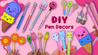 8 DIY Cutiest Pen Decor Ideas - EASY SCHOOL SUPPLIES - BACK TO SCHOOL HACKS - Pen Decoration Tricks