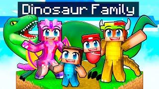 Playing as a DINOSAUR FAMILY on ONE BLOCK!