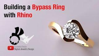 Part #1 ByPass Ring in Rhino 8.0  #rhinoceros3d #cad #rhinotutorial  #bypass #ring