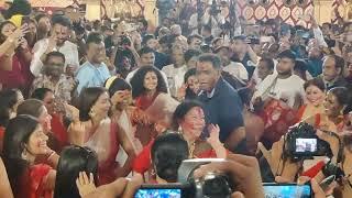 Durga Visarjan Dance Sindur khela at North Bombay sarbojani Durga Puja