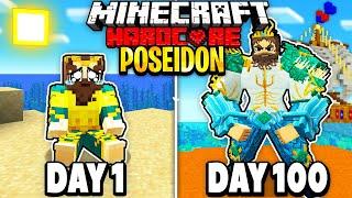 I Survived 100 Days as POSEIDON in Minecraft.. Here's What Happened..