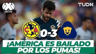 ¡Qué goliza! América es destrozado por los Pumas I América 0-3 Pumas I TUDN