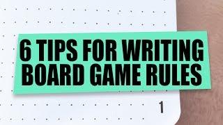 6 Tips on Writing Board Game Rules - Board Game Design Time