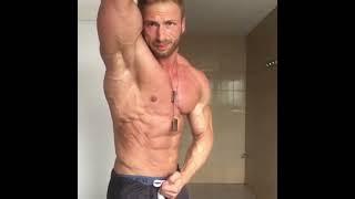 Alpha muscle god Kane Griffin with the pec bounce and hard flex