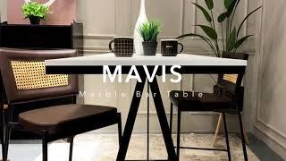 Introducing the contemporary & chic MAVIS Marble Effect Bar Table from MAJUHOME