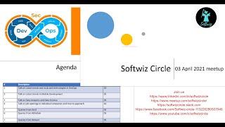 Meetup group | Software Meetup | Softwiz Circle Meetup 3 April 2021| Discussion on DevSecOp | Part1