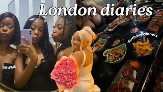 LONDON DIARIES:  Birthdays, dinners, GRWMs & vibes || Kudzai Vlog London