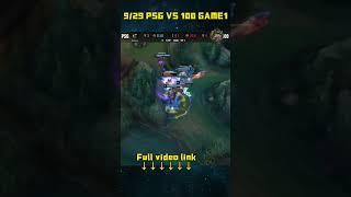 PSG VS 100T Highlight Worlds 2024 Play-Ins Day 5 GAME1 #PSGvs100Thighlight #leagueoflegends #shorts