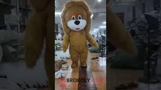 REDBROKOLY.COM Mascot Costume - Adorable giant lion mascot costume with large size