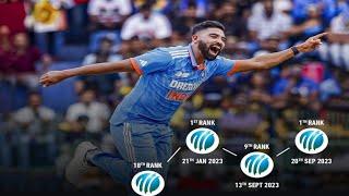 Mohammad Siraj ODi ranking down to Up | Odi Top 10 Bowler Ranking | ICC top 10 Players