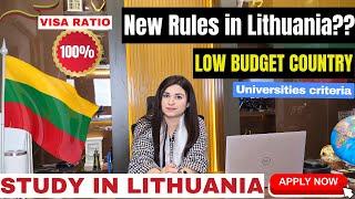 Study in Lithuania 2025 | New Rules in Lithuania 2025 | Low Fee Universities in Lithuania 2025