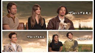 Twisters interviews with Glen Powell, Daisy Edgar-Jones, Anthony Ramos, Katy O'Brian & Sasha Lane