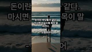 돈 생각을 떨쳐내는 유일한 방법은 돈을 많이 갖는 것이다ㅣ 돈 관련 명언 모음  #인생철학 #철학 #명언