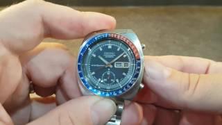 1971 Seiko Pepsi chronograph vintage watch  6139-6002