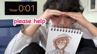 1 hour art challenge except I kinda suck (feat. Chuuya)