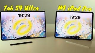Apple M4 13" iPad Pro 2024 vs Samsung Tab S9 Ultra  - Features Comparison - Which one is Best