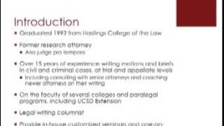 Legal Writing Tips For Advanced Practitioners (Preview)