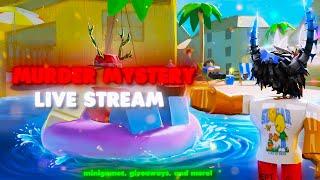 PLAYING MM2 WITH FANS | WATERGUN GIVEAWAY 