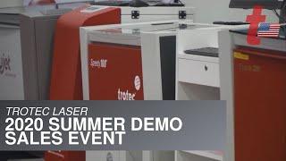 Trotec Laser: 2020 Summer Demo Sales Event