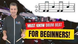 MUST KNOW Drum Beat | Easy Beginner Drum Lesson