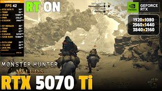 RTX 5070 Ti + 9800x3D - Monster Hunter Wilds (Full Game) - 1080p, 1440p, 2160p