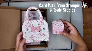 Card kits - Stampin Up - Cherry Blossom Treat Holders & Tonic Studios - Elegant Envelope Gift Card