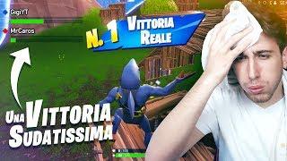 Una VITTORIA REALE IMPOSSIBILE! Sudatissima... Fortnite Battle Royale ITA!